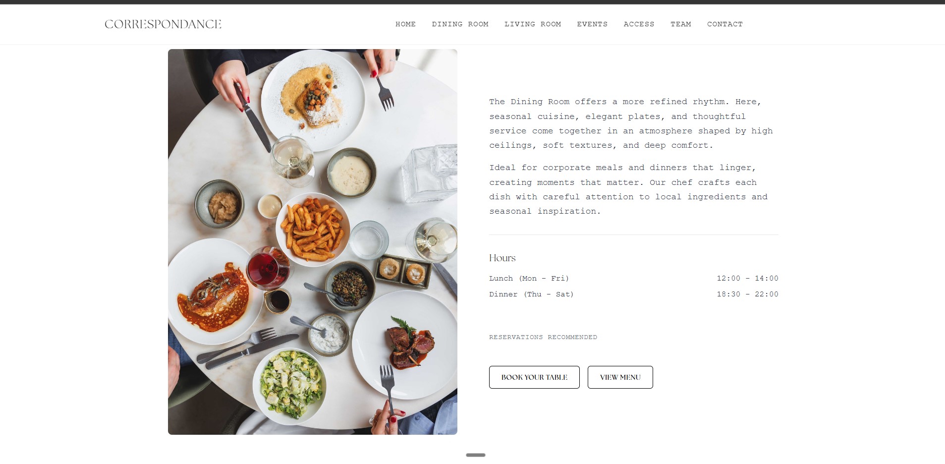 Correspondance Restaurant - Screenshot 4